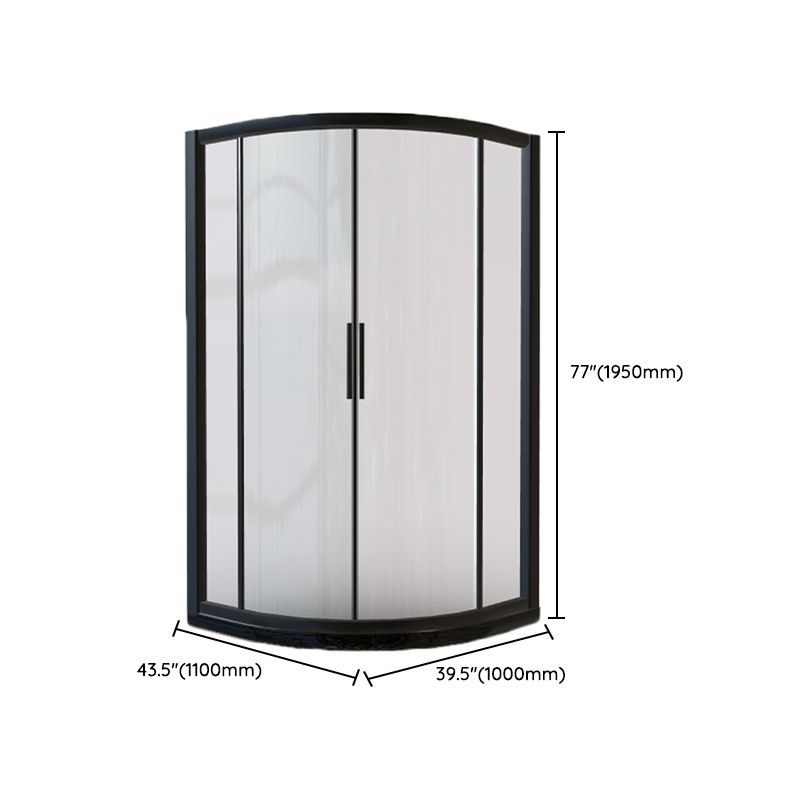 Easy Clean Glass Shower Enclosure Black Neo-Angle Shower Kit Clearhalo 'Bathroom Remodel & Bathroom Fixtures' 'Home Improvement' 'home_improvement' 'home_improvement_shower_stalls_enclosures' 'Shower Stalls & Enclosures' 'shower_stalls_enclosures' 'Showers & Bathtubs' 1200x1200_8a52fbef-a1ce-4e93-b795-79bc9026a452