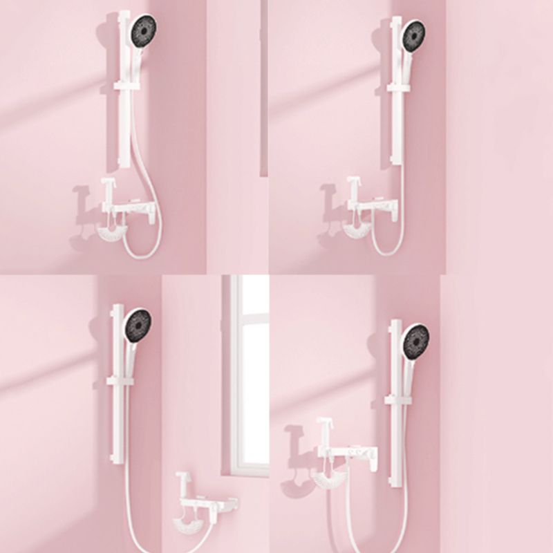 Modern Adjustable Water Flow Shower Faucet Shower Hose Shower System on Wall Clearhalo 'Bathroom Remodel & Bathroom Fixtures' 'Home Improvement' 'home_improvement' 'home_improvement_shower_faucets' 'Shower Faucets & Systems' 'shower_faucets' 'Showers & Bathtubs Plumbing' 'Showers & Bathtubs' 1200x1200_8a5b12fc-7d4d-4236-9615-d96e00b95f50