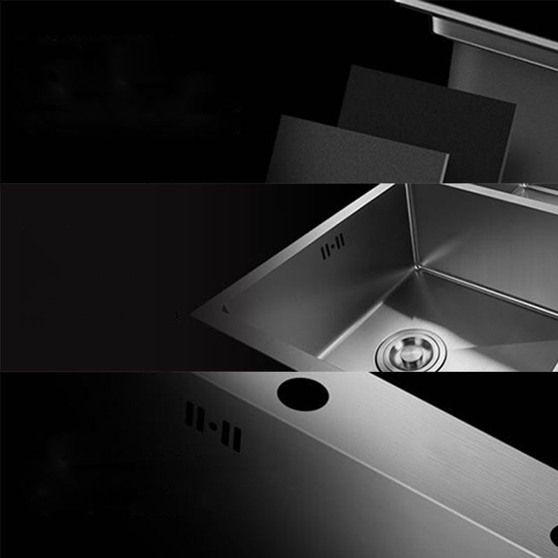 Contemporary Style Kitchen Sink Stainless Steel Kitchen Sink with Drain Strainer Kit Clearhalo 'Home Improvement' 'home_improvement' 'home_improvement_kitchen_sinks' 'Kitchen Remodel & Kitchen Fixtures' 'Kitchen Sinks & Faucet Components' 'Kitchen Sinks' 'kitchen_sinks' 1200x1200_8a5b43c0-ea4d-41f0-8cf4-6728d6806671