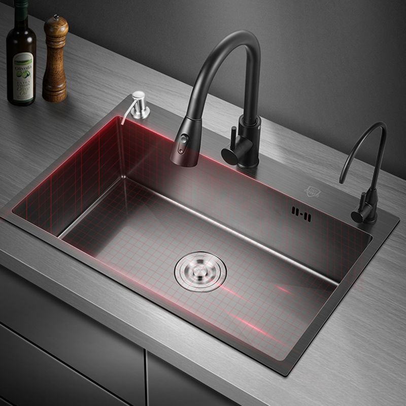 Classic Style Kitchen Sink Stainless Steel Kitchen Sink with Soap Dispenser Clearhalo 'Home Improvement' 'home_improvement' 'home_improvement_kitchen_sinks' 'Kitchen Remodel & Kitchen Fixtures' 'Kitchen Sinks & Faucet Components' 'Kitchen Sinks' 'kitchen_sinks' 1200x1200_8a631347-3dee-47f4-bbda-6faa2c7fa0b5