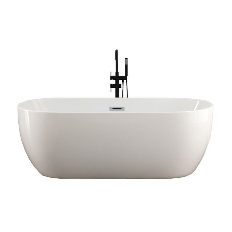 Oval Freestanding Modern Bath Acrylic Soaking White Center Bathtub Clearhalo 'Bathroom Remodel & Bathroom Fixtures' 'Bathtubs' 'Home Improvement' 'home_improvement' 'home_improvement_bathtubs' 'Showers & Bathtubs' 1200x1200_8a6c0ecd-dc37-4c5e-aae6-88fe7ba72a17