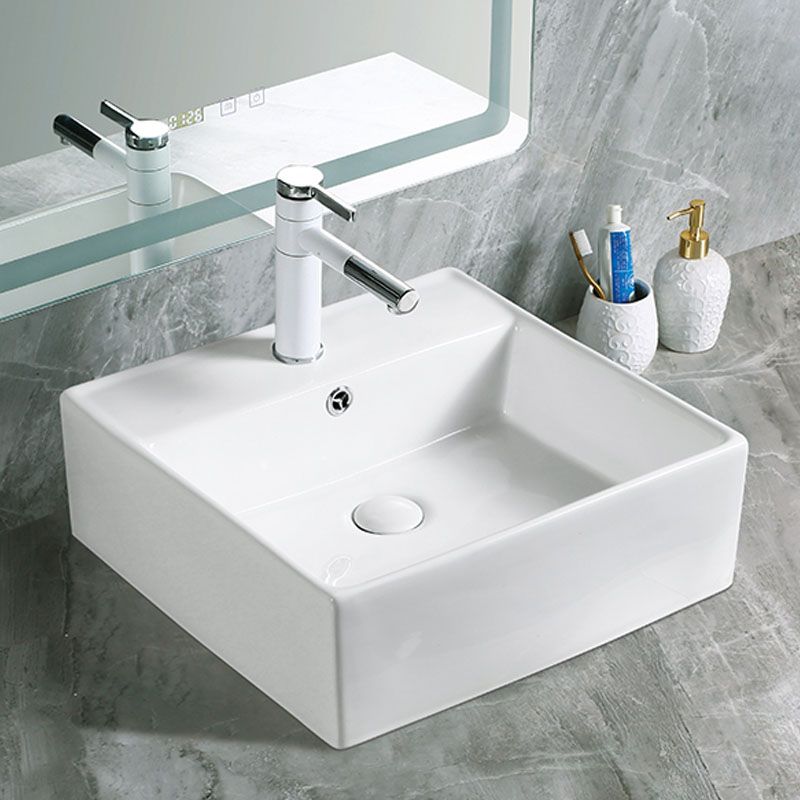 Modern Vessel Bathroom Sink Porcelain with Pop-Up Drain Vessel Sink without Faucet Clearhalo 'Bathroom Remodel & Bathroom Fixtures' 'Bathroom Sinks & Faucet Components' 'Bathroom Sinks' 'bathroom_sink' 'Home Improvement' 'home_improvement' 'home_improvement_bathroom_sink' 1200x1200_8a6e1811-b2a7-4fbf-b41a-1e66fc59ad93