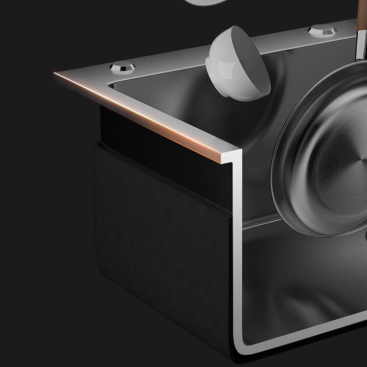 Single Bowl Kitchen Sink Stainless Steel Rectangular Undermount Kitchen Sink with Faucet Clearhalo 'Home Improvement' 'home_improvement' 'home_improvement_kitchen_sinks' 'Kitchen Remodel & Kitchen Fixtures' 'Kitchen Sinks & Faucet Components' 'Kitchen Sinks' 'kitchen_sinks' 1200x1200_8a7dd7ee-418c-4957-9b7f-2c494893cf02