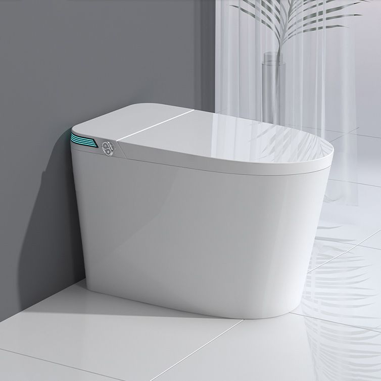 Contemporary 19.6" H White Electronic Toilet Elongated Bidet Seat Clearhalo 'Bathroom Remodel & Bathroom Fixtures' 'Bidets' 'Home Improvement' 'home_improvement' 'home_improvement_bidets' 'Toilets & Bidets' 1200x1200_8aa056cb-0aa3-48d8-9d68-cb5fe1a73109