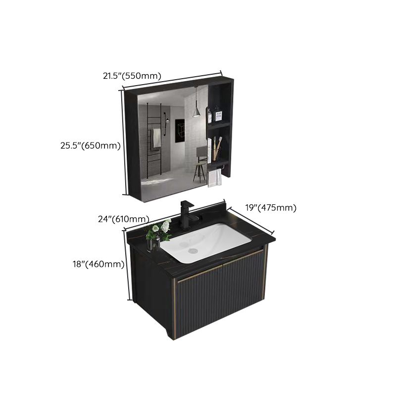 Modern Wall Mount Bathroom Vanity Set Stone Faucet Included Bathroom Vanity Clearhalo 'Bathroom Remodel & Bathroom Fixtures' 'Bathroom Vanities' 'bathroom_vanities' 'Home Improvement' 'home_improvement' 'home_improvement_bathroom_vanities' 1200x1200_8aa4301c-69d9-4362-815f-69037150965c