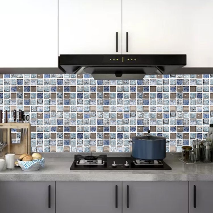 Plastic Peel & Stick Mosaic Tile Mosaic Tile Wallpaper with Square Shape Clearhalo 'Flooring 'Home Improvement' 'home_improvement' 'home_improvement_peel_stick_blacksplash' 'Peel & Stick Backsplash Tile' 'peel_stick_blacksplash' 'Walls & Ceilings' Walls and Ceiling' 1200x1200_8ab97af8-cb07-4978-b184-b528dc753939