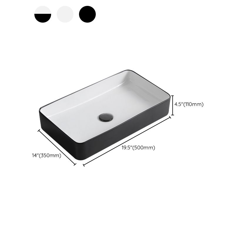 Modern Trough Bathroom Sink White and Black Trough Bathroom Sink Clearhalo 'Bathroom Remodel & Bathroom Fixtures' 'Bathroom Sinks & Faucet Components' 'Bathroom Sinks' 'bathroom_sink' 'Home Improvement' 'home_improvement' 'home_improvement_bathroom_sink' 1200x1200_8ac6c682-c312-484a-95ef-63e0e24b95ef