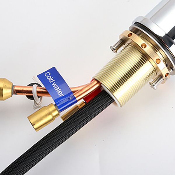 Modern Style Gooseneck Faucet Copper Single Handle Faucet for Kitchen Clearhalo 'Home Improvement' 'home_improvement' 'home_improvement_kitchen_faucets' 'Kitchen Faucets' 'Kitchen Remodel & Kitchen Fixtures' 'Kitchen Sinks & Faucet Components' 'kitchen_faucets' 1200x1200_8ac9a732-5e0b-4899-8929-8c83d43bee0c