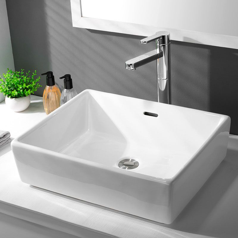 Classic Trough Bathroom Sink Solid Color Trough Sink with Overflow(Not Included Faucet) Clearhalo 'Bathroom Remodel & Bathroom Fixtures' 'Bathroom Sinks & Faucet Components' 'Bathroom Sinks' 'bathroom_sink' 'Home Improvement' 'home_improvement' 'home_improvement_bathroom_sink' 1200x1200_8ad157eb-1b25-4120-a68f-7eb213752246