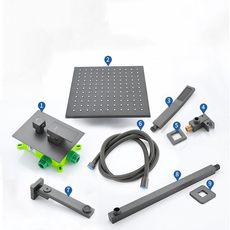 Modern Shower System Brass Temperature Control Ceiling Mounted Shower Head Combo Clearhalo 'Bathroom Remodel & Bathroom Fixtures' 'Home Improvement' 'home_improvement' 'home_improvement_shower_faucets' 'Shower Faucets & Systems' 'shower_faucets' 'Showers & Bathtubs Plumbing' 'Showers & Bathtubs' 1200x1200_8ad61d28-6069-481e-8572-4e811f524a60