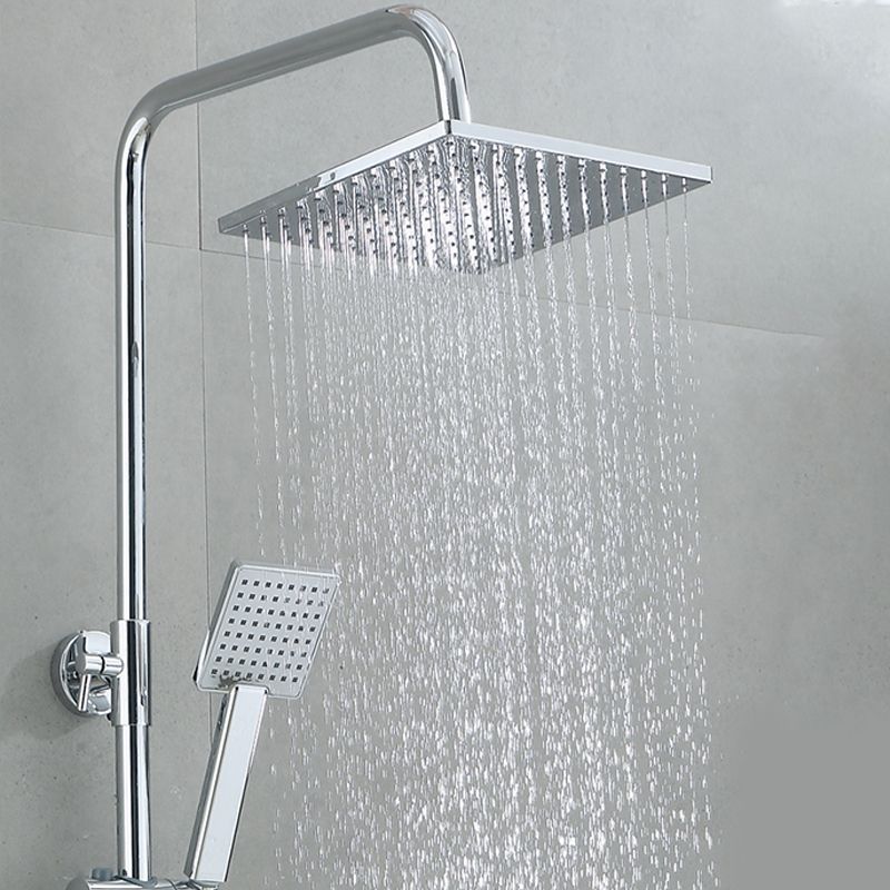 Square Shower Head Combo Large Shower Head with Handheld Shower Head Clearhalo 'Bathroom Remodel & Bathroom Fixtures' 'Home Improvement' 'home_improvement' 'home_improvement_shower_heads' 'Shower Heads' 'shower_heads' 'Showers & Bathtubs Plumbing' 'Showers & Bathtubs' 1200x1200_8b060679-779f-42f0-99a9-ef69481cf0b9
