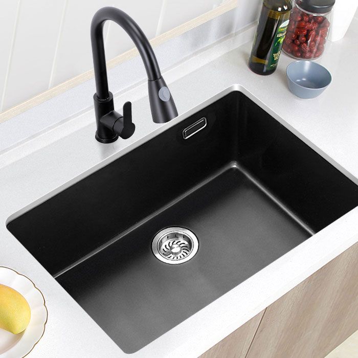 Rectangle Quartz Sink in Black Drop-In Kitchen Sink with Drain Assembly Clearhalo 'Home Improvement' 'home_improvement' 'home_improvement_kitchen_sinks' 'Kitchen Remodel & Kitchen Fixtures' 'Kitchen Sinks & Faucet Components' 'Kitchen Sinks' 'kitchen_sinks' 1200x1200_8b1bf82b-d8a3-4484-b027-d26040bdc209