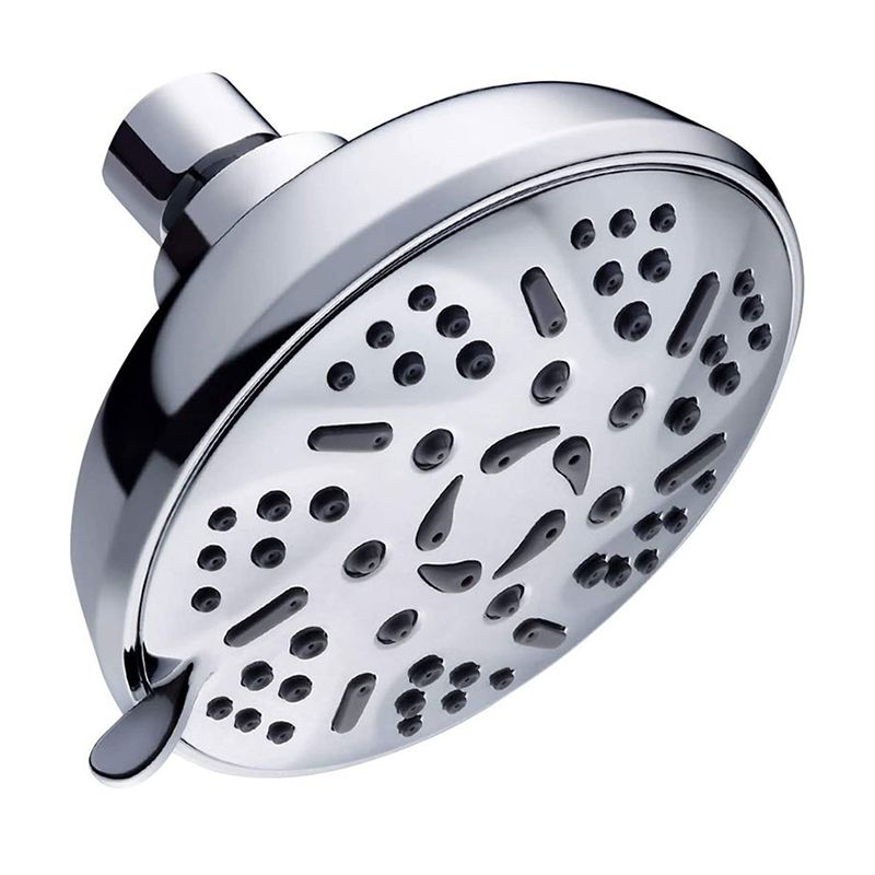 Round Fixed Shower Head Adjustable Spray Pattern Wall-Mount Showerhead Clearhalo 'Bathroom Remodel & Bathroom Fixtures' 'Home Improvement' 'home_improvement' 'home_improvement_shower_heads' 'Shower Heads' 'shower_heads' 'Showers & Bathtubs Plumbing' 'Showers & Bathtubs' 1200x1200_8b43b39a-e404-4f3d-8c5a-52780b4894e4
