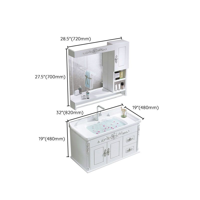 Mirror Included Wall Mount Sink Vanity with Faucet for Bathroom Clearhalo 'Bathroom Remodel & Bathroom Fixtures' 'Bathroom Vanities' 'bathroom_vanities' 'Home Improvement' 'home_improvement' 'home_improvement_bathroom_vanities' 1200x1200_8b459335-4838-4de7-9892-870179c4dfd4