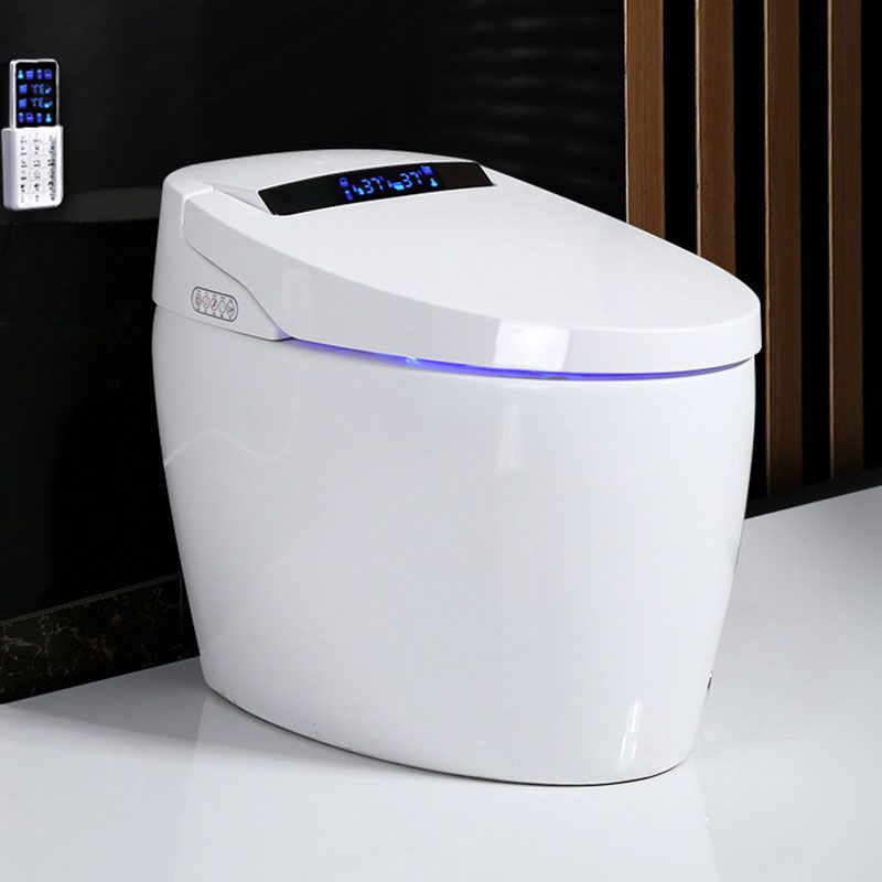 Contemporary White Electronic Toilet Elongated Floor Mount Bidet Clearhalo 'Bathroom Remodel & Bathroom Fixtures' 'Bidets' 'Home Improvement' 'home_improvement' 'home_improvement_bidets' 'Toilets & Bidets' 1200x1200_8b48f0fa-1ccc-4f2c-af58-98b4808fddf9