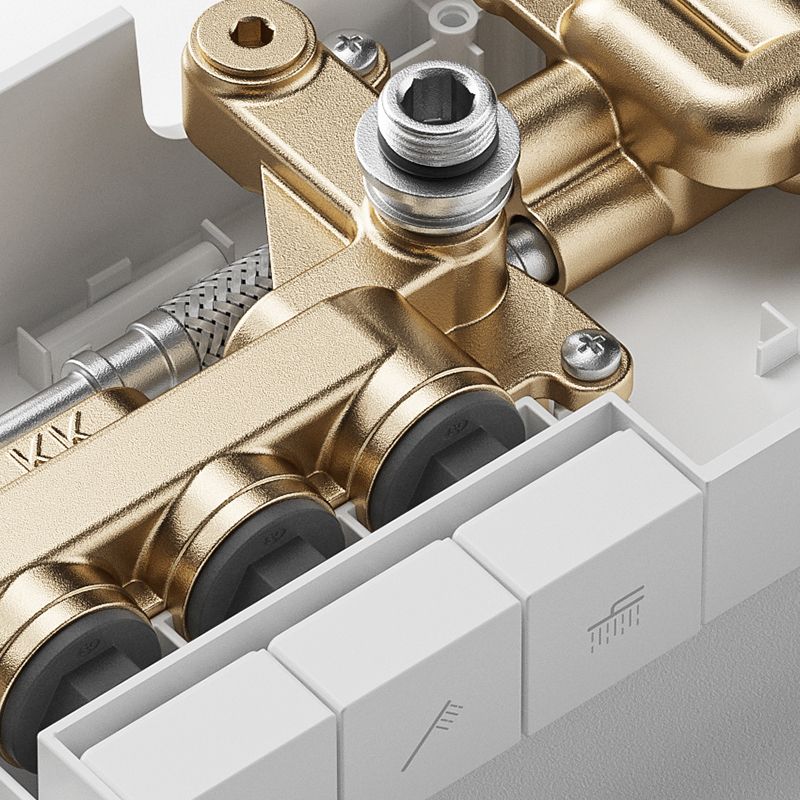 Modern Shower System Brass Volume Control Slide Bar Included Shower Combo Clearhalo 'Bathroom Remodel & Bathroom Fixtures' 'Home Improvement' 'home_improvement' 'home_improvement_shower_faucets' 'Shower Faucets & Systems' 'shower_faucets' 'Showers & Bathtubs Plumbing' 'Showers & Bathtubs' 1200x1200_8b70c650-aa79-4dc5-a18e-53be72416477