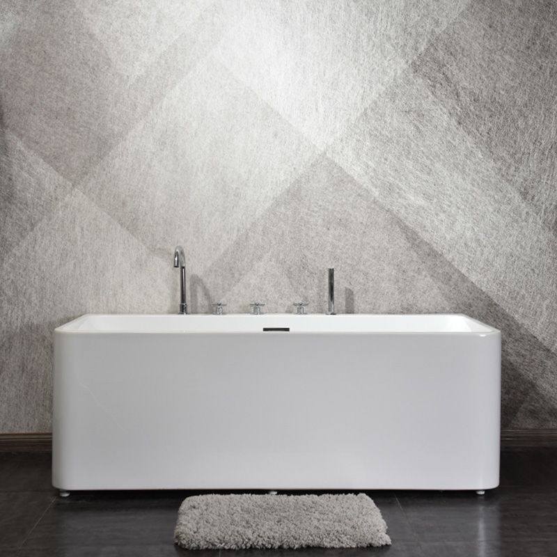 Back to Wall Bathtub Antique Finish Soaking Rectangular Modern Bath Clearhalo 'Bathroom Remodel & Bathroom Fixtures' 'Bathtubs' 'Home Improvement' 'home_improvement' 'home_improvement_bathtubs' 'Showers & Bathtubs' 1200x1200_8b89a94b-b6fd-4a86-97c9-c2a58e8ad96f