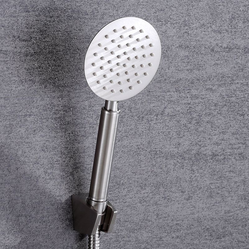 Contemporary Shower Combo Handheld Shower Head Stainless Steel Wall-Mount Shower Head Clearhalo 'Bathroom Remodel & Bathroom Fixtures' 'Home Improvement' 'home_improvement' 'home_improvement_shower_heads' 'Shower Heads' 'shower_heads' 'Showers & Bathtubs Plumbing' 'Showers & Bathtubs' 1200x1200_8b93e6df-b16b-4e9a-853f-4b88951c7abf