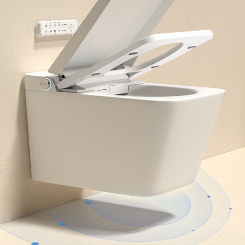 White Ceramic Wall Mounted Bidet Stain Resistant with Heated Seat Clearhalo 'Bathroom Remodel & Bathroom Fixtures' 'Bidets' 'Home Improvement' 'home_improvement' 'home_improvement_bidets' 'Toilets & Bidets' 1200x1200_8ba8aab6-dac8-43ae-b990-bbc49a857363