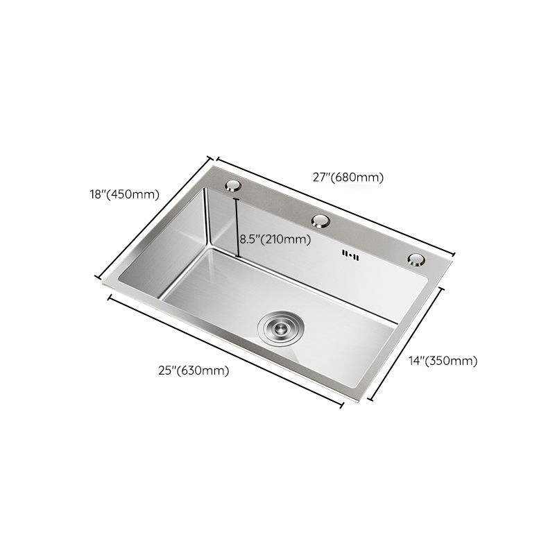 Stainless Steel Drop-In Kitchen Sink Single Bowl Sink with 3 Holes Clearhalo 'Home Improvement' 'home_improvement' 'home_improvement_kitchen_sinks' 'Kitchen Remodel & Kitchen Fixtures' 'Kitchen Sinks & Faucet Components' 'Kitchen Sinks' 'kitchen_sinks' 1200x1200_8bb89227-2c6c-47d7-b58a-5db3b6bded8b