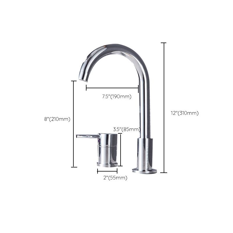 Modern Style Roman Tub Faucet Deck-Mount Copper Roman Tub Faucet Clearhalo 'Bathroom Remodel & Bathroom Fixtures' 'Bathtub Faucets' 'bathtub_faucets' 'Home Improvement' 'home_improvement' 'home_improvement_bathtub_faucets' 1200x1200_8bba9b60-e5b5-4a69-abc4-e9fbb53badf4