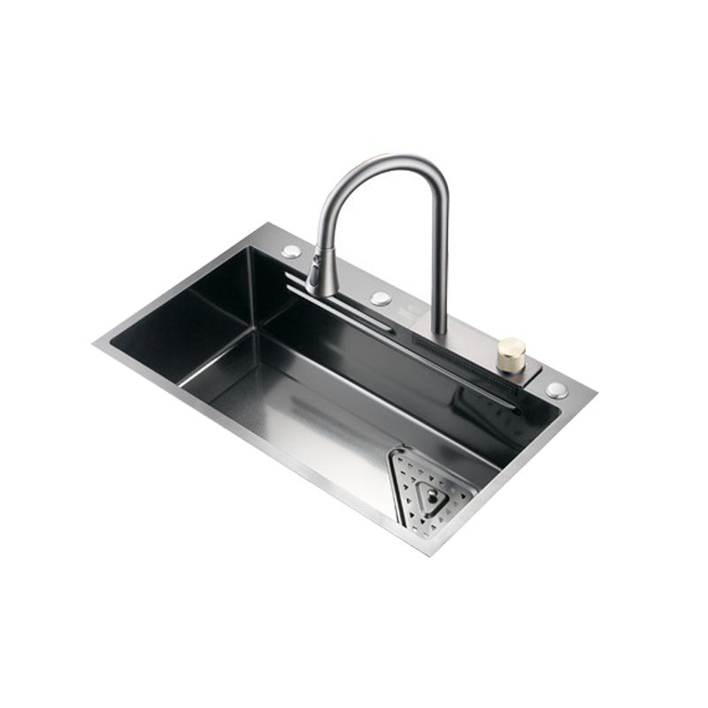 Contemporary Stainless Steel Undermount Kitchen Sink Single Bowl Kitchen Bar Sink Clearhalo 'Home Improvement' 'home_improvement' 'home_improvement_kitchen_sinks' 'Kitchen Remodel & Kitchen Fixtures' 'Kitchen Sinks & Faucet Components' 'Kitchen Sinks' 'kitchen_sinks' 1200x1200_8bcd809e-8f88-47c0-b2a5-7da44e2ac10c
