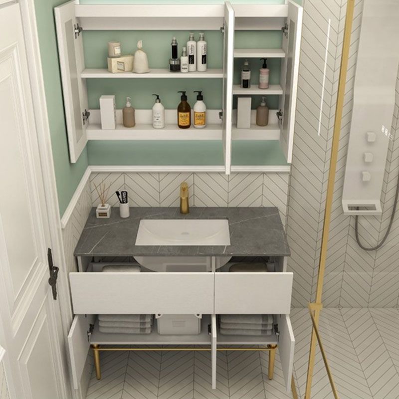 Modern Bathroom Vanity Set Limestone Top with Drawers and Basin Clearhalo 'Bathroom Remodel & Bathroom Fixtures' 'Bathroom Vanities' 'bathroom_vanities' 'Home Improvement' 'home_improvement' 'home_improvement_bathroom_vanities' 1200x1200_8bf735a0-bf10-45c3-b988-9df032d6d9a5