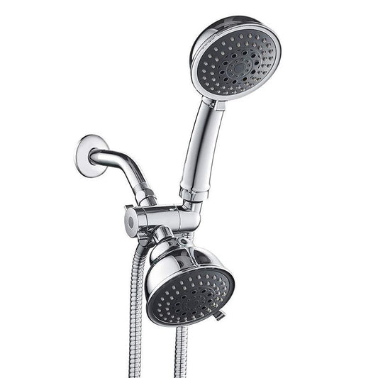 Traditional Dual Shower Heads Home Metal Round Shape Dual Shower Clearhalo 'Bathroom Remodel & Bathroom Fixtures' 'Home Improvement' 'home_improvement' 'home_improvement_shower_heads' 'Shower Heads' 'shower_heads' 'Showers & Bathtubs Plumbing' 'Showers & Bathtubs' 1200x1200_8bfdf7dc-5d36-406c-8add-82342698f186