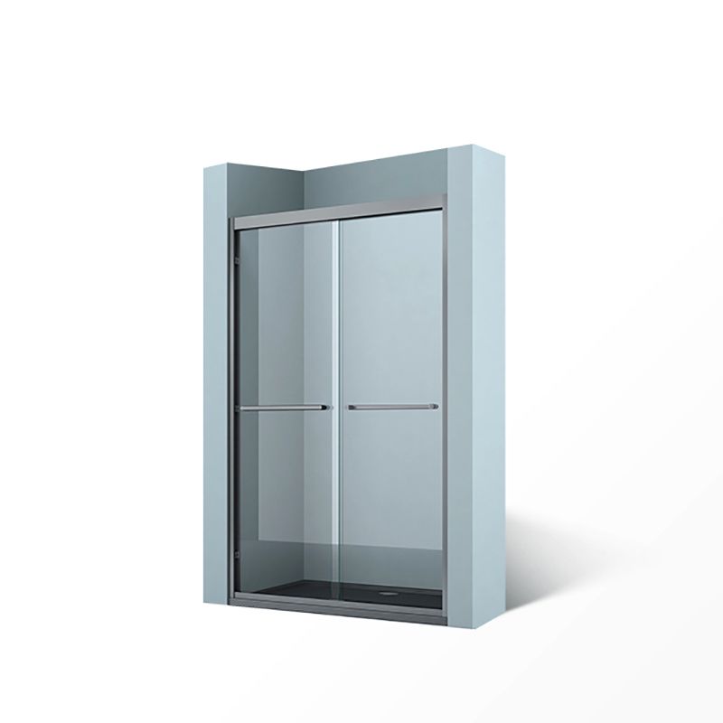Transparent Double Shower Bath Door Metal Framed Glass Shower Door Clearhalo 'Bathroom Remodel & Bathroom Fixtures' 'Home Improvement' 'home_improvement' 'home_improvement_shower_tub_doors' 'Shower and Tub Doors' 'shower_tub_doors' 'Showers & Bathtubs' 1200x1200_8c0188dd-3d0e-451c-98b6-3bddf8c285cd