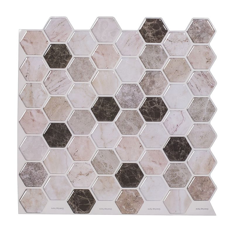Peel and Stick Tile Waterproof Hexagonal Plastic Peel and Stick Tile for Shower Clearhalo 'Flooring 'Home Improvement' 'home_improvement' 'home_improvement_peel_stick_blacksplash' 'Peel & Stick Backsplash Tile' 'peel_stick_blacksplash' 'Walls & Ceilings' Walls and Ceiling' 1200x1200_8c1efc89-664f-42d5-b9ea-9eb994a6009c
