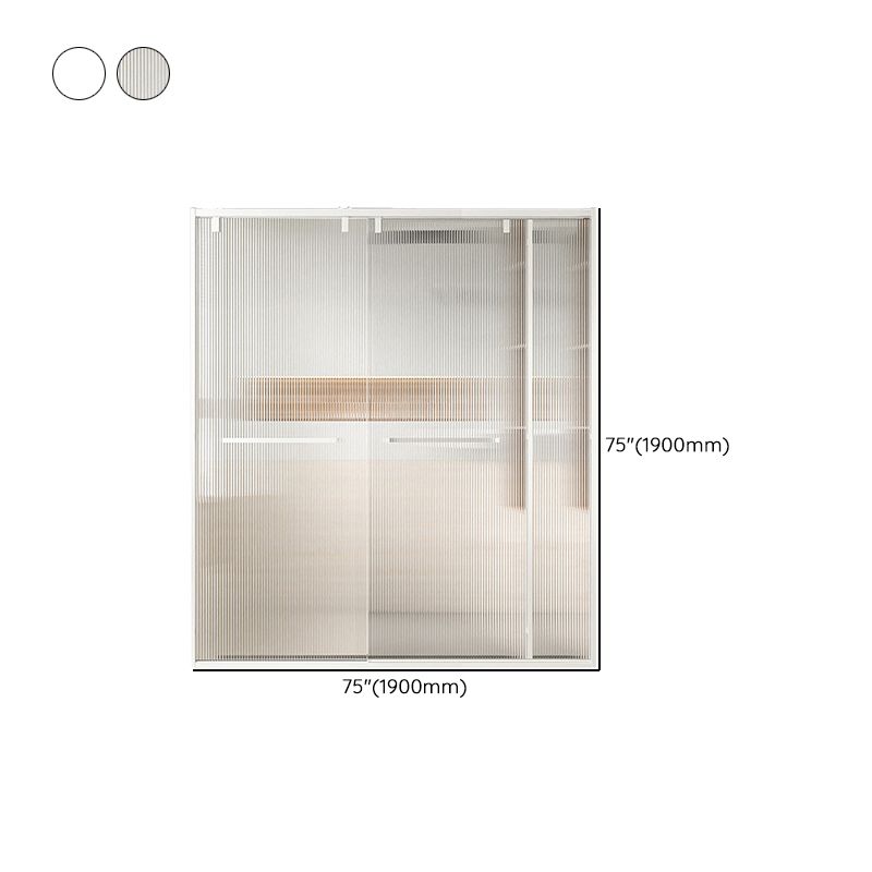 Transparent Double Shower Bath Door Metal White Framed Shower Door Clearhalo 'Bathroom Remodel & Bathroom Fixtures' 'Home Improvement' 'home_improvement' 'home_improvement_shower_tub_doors' 'Shower and Tub Doors' 'shower_tub_doors' 'Showers & Bathtubs' 1200x1200_8c2aa755-1aa8-434c-b1f8-ad02e1db8cf3