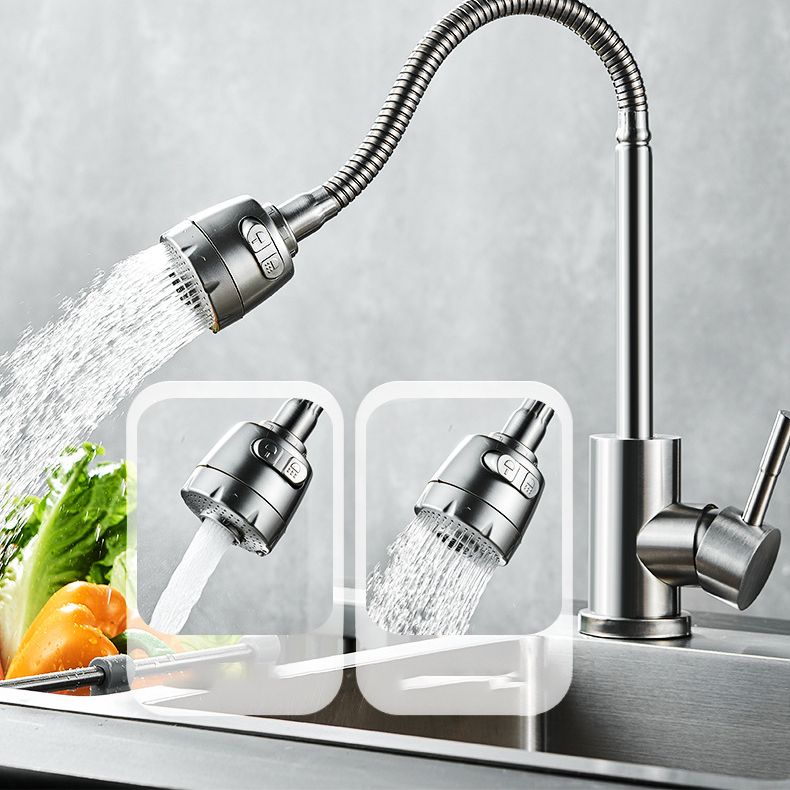 Modern Kitchen Bar Faucet Stainless Steel with Accessories Bar Prep Kitchen Faucet Clearhalo 'Home Improvement' 'home_improvement' 'home_improvement_kitchen_faucets' 'Kitchen Faucets' 'Kitchen Remodel & Kitchen Fixtures' 'Kitchen Sinks & Faucet Components' 'kitchen_faucets' 1200x1200_8c2c2da2-3659-41db-9324-88d41d57f9f4