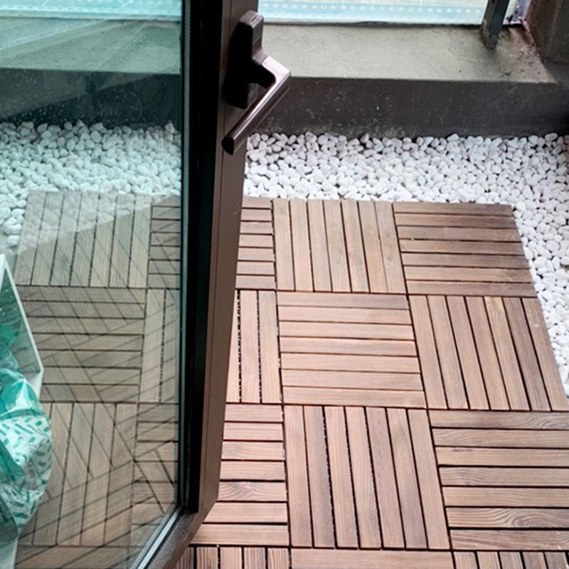 7-Slat Square Wood Floor Tiles Snapping Installation Outdoor Flooring Tiles Clearhalo 'Home Improvement' 'home_improvement' 'home_improvement_outdoor_deck_tiles_planks' 'Outdoor Deck Tiles & Planks' 'Outdoor Flooring & Tile' 'Outdoor Remodel' 'outdoor_deck_tiles_planks' 1200x1200_8c600fb6-6d27-488e-a5e5-b40e3d2b1815