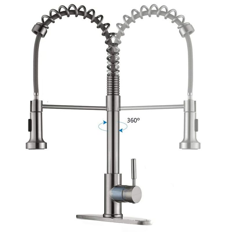 Modern Farmhouse Faucet One Handle High Arch Kitchen Faucet with Pull out Sprayer Clearhalo 'Home Improvement' 'home_improvement' 'home_improvement_kitchen_faucets' 'Kitchen Faucets' 'Kitchen Remodel & Kitchen Fixtures' 'Kitchen Sinks & Faucet Components' 'kitchen_faucets' 1200x1200_8c65c34a-d94c-4805-b150-88c8d210bea1