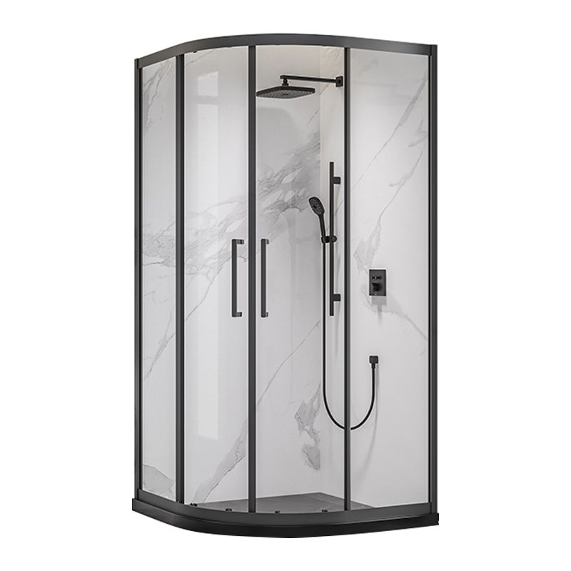 Full Frame Double Sliding Shower Door Tempered Glass Shower Screen Clearhalo 'Bathroom Remodel & Bathroom Fixtures' 'Home Improvement' 'home_improvement' 'home_improvement_shower_tub_doors' 'Shower and Tub Doors' 'shower_tub_doors' 'Showers & Bathtubs' 1200x1200_8c8050df-e484-4946-a2d5-8b0720349d4f