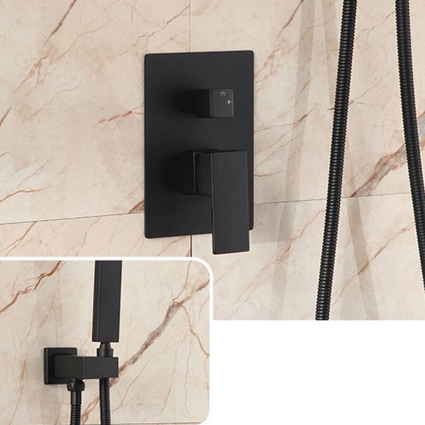 Shower System Square Handheld Shower Knot Handle Shower Trim Clearhalo 'Bathroom Remodel & Bathroom Fixtures' 'Home Improvement' 'home_improvement' 'home_improvement_shower_faucets' 'Shower Faucets & Systems' 'shower_faucets' 'Showers & Bathtubs Plumbing' 'Showers & Bathtubs' 1200x1200_8c8573dc-9262-4f64-aa34-fd2e917a33ea