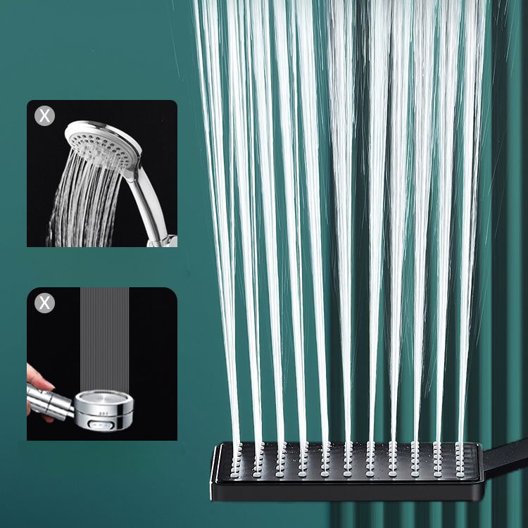 Contemporary Handheld Supercharged Shower Head Square Turbo Spray Head Clearhalo 'Bathroom Remodel & Bathroom Fixtures' 'Home Improvement' 'home_improvement' 'home_improvement_shower_heads' 'Shower Heads' 'shower_heads' 'Showers & Bathtubs Plumbing' 'Showers & Bathtubs' 1200x1200_8c8ecf72-820c-4ec0-8ec7-eefa397d7490