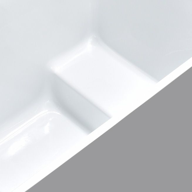 Acrylic Back to Wall Bathtub Rectangular Modern Soaking Bath Tub Clearhalo 'Bathroom Remodel & Bathroom Fixtures' 'Bathtubs' 'Home Improvement' 'home_improvement' 'home_improvement_bathtubs' 'Showers & Bathtubs' 1200x1200_8c972169-a911-4db6-8b62-76b556e5035f