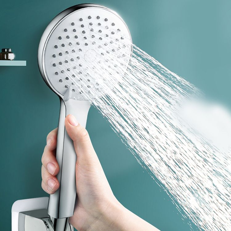Round Self-Cleaning Hand Shower Adjustable Water Flow Wall-Mount Hand Shower Clearhalo 'Bathroom Remodel & Bathroom Fixtures' 'Home Improvement' 'home_improvement' 'home_improvement_shower_heads' 'Shower Heads' 'shower_heads' 'Showers & Bathtubs Plumbing' 'Showers & Bathtubs' 1200x1200_8c98b3cf-7a36-4174-bbe7-2bb8c5fd281f