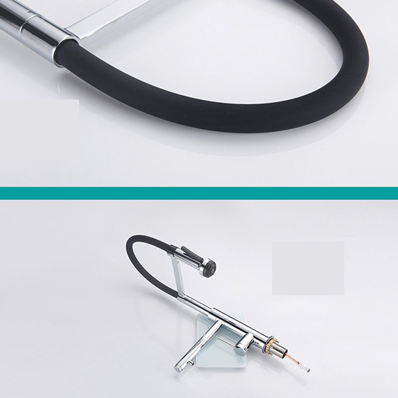 Modern Pull Down Switch Kitchen Faucet High Arch Profile Faucet Clearhalo 'Home Improvement' 'home_improvement' 'home_improvement_kitchen_faucets' 'Kitchen Faucets' 'Kitchen Remodel & Kitchen Fixtures' 'Kitchen Sinks & Faucet Components' 'kitchen_faucets' 1200x1200_8cc54986-1c8a-42a4-ae0e-7587dd574f2c