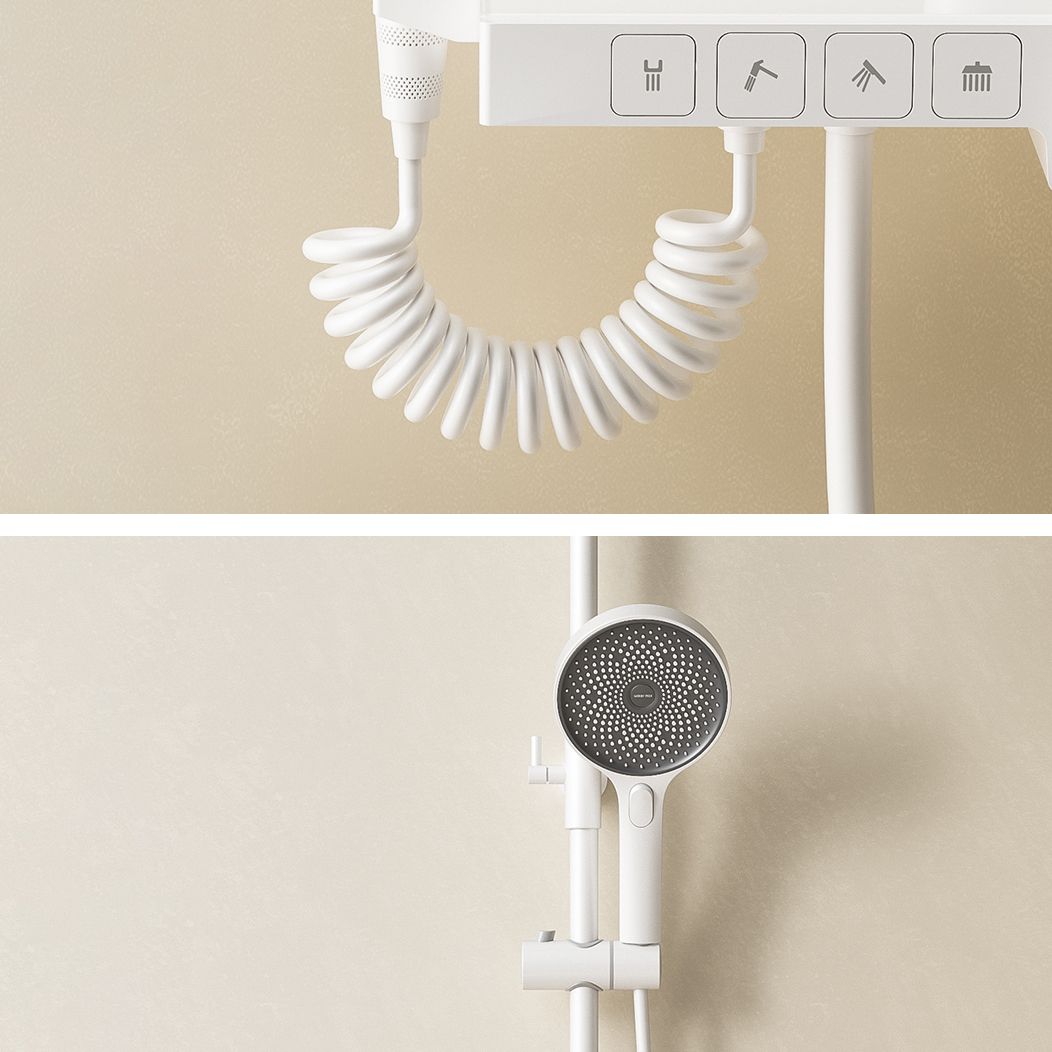 Shower System Round Adjustable Spray Pattern Massage Jet Handheld Shower Head Shower Trim Clearhalo 'Bathroom Remodel & Bathroom Fixtures' 'Home Improvement' 'home_improvement' 'home_improvement_shower_faucets' 'Shower Faucets & Systems' 'shower_faucets' 'Showers & Bathtubs Plumbing' 'Showers & Bathtubs' 1200x1200_8cdd76b1-2d4c-4c96-a57e-445229201ada