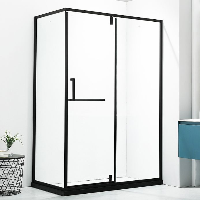 Black Rectangle Shower Enclosure Clear Tempered Glass Shower Enclosure Clearhalo 'Bathroom Remodel & Bathroom Fixtures' 'Home Improvement' 'home_improvement' 'home_improvement_shower_stalls_enclosures' 'Shower Stalls & Enclosures' 'shower_stalls_enclosures' 'Showers & Bathtubs' 1200x1200_8ceb0aaa-959c-4d06-b699-bb48ccd659f5