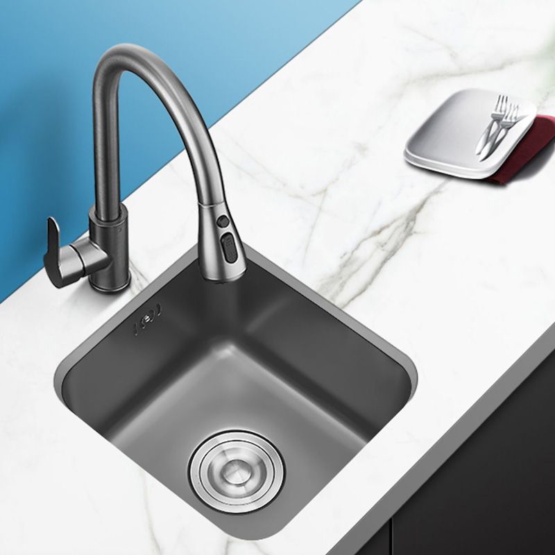 Square Stainless Steel Kitchen Sink Single Bowl Sink with Drain Strainer Kit Clearhalo 'Home Improvement' 'home_improvement' 'home_improvement_kitchen_sinks' 'Kitchen Remodel & Kitchen Fixtures' 'Kitchen Sinks & Faucet Components' 'Kitchen Sinks' 'kitchen_sinks' 1200x1200_8cf6cef9-8a1d-474d-95b7-a8ebdea0dbb3