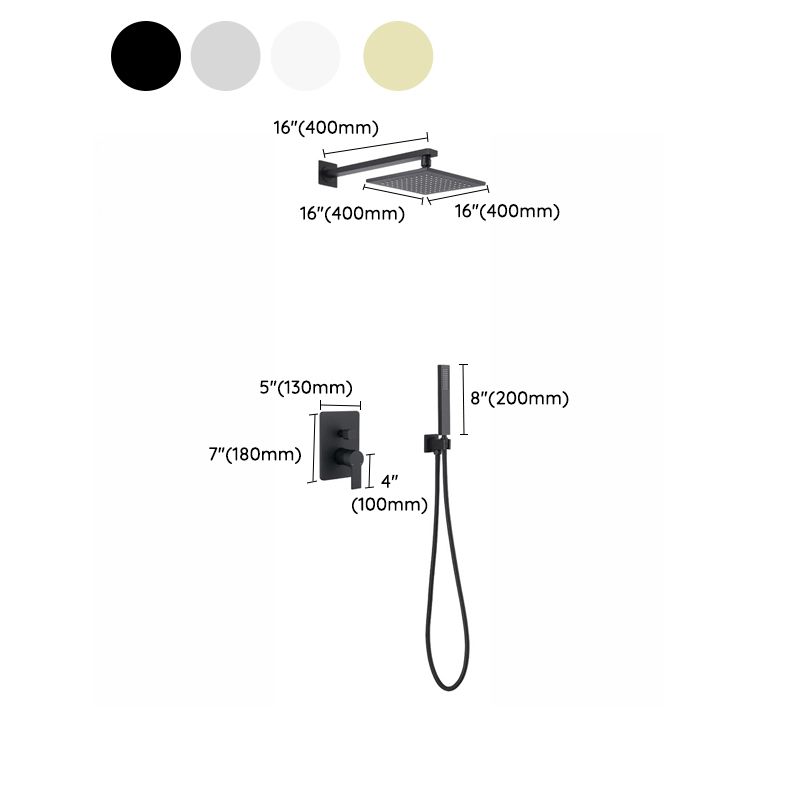 Shower System Square Handheld Shower Knot Handle Shower Trim Clearhalo 'Bathroom Remodel & Bathroom Fixtures' 'Home Improvement' 'home_improvement' 'home_improvement_shower_faucets' 'Shower Faucets & Systems' 'shower_faucets' 'Showers & Bathtubs Plumbing' 'Showers & Bathtubs' 1200x1200_8d1e5752-0b08-4dca-aa31-d12be3e15754