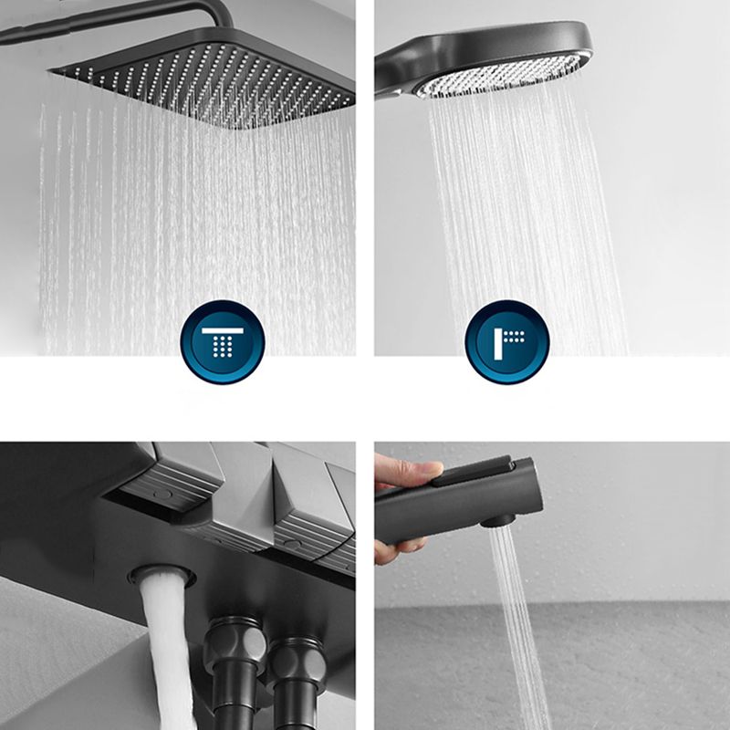 Contemporary Shower System Dual Shower Head Slide Bar Thermostatic Wall Mounted Shower Set Clearhalo 'Bathroom Remodel & Bathroom Fixtures' 'Home Improvement' 'home_improvement' 'home_improvement_shower_faucets' 'Shower Faucets & Systems' 'shower_faucets' 'Showers & Bathtubs Plumbing' 'Showers & Bathtubs' 1200x1200_8d205ea1-6755-448b-b5a2-77d7cb0908e8