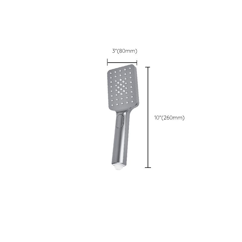 Rectangle Grey Shower Head Combo Standard Spray Pattern Showerhead Clearhalo 'Bathroom Remodel & Bathroom Fixtures' 'Home Improvement' 'home_improvement' 'home_improvement_shower_heads' 'Shower Heads' 'shower_heads' 'Showers & Bathtubs Plumbing' 'Showers & Bathtubs' 1200x1200_8d26ee6d-ec22-4810-bbc4-0692bdaabe07