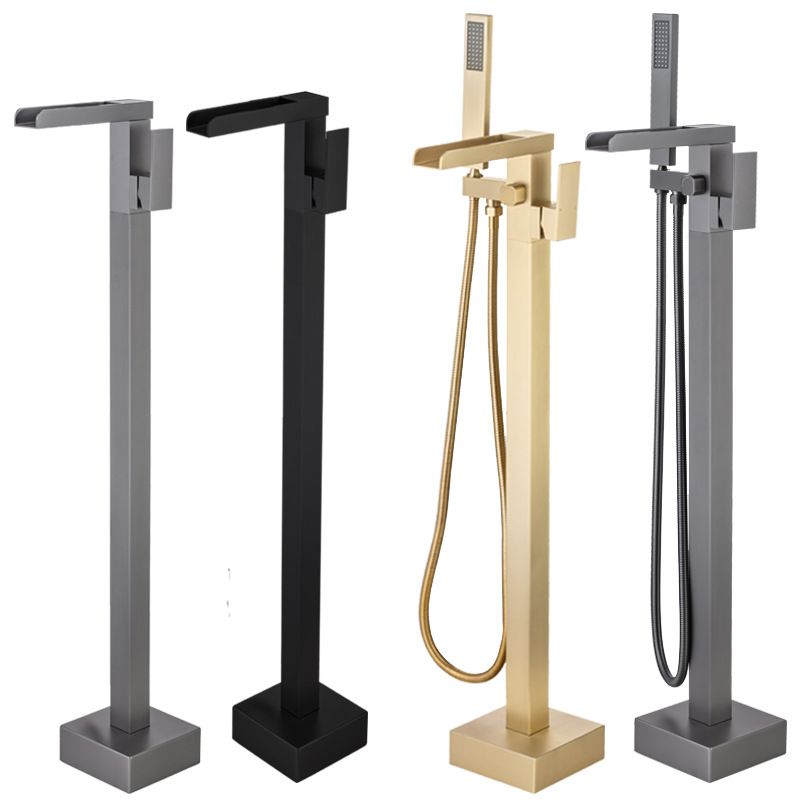 Floor Mounted Metal Freestanding Tub Filler One Handle Freestanding Bathtub Faucet Clearhalo 'Bathroom Remodel & Bathroom Fixtures' 'Bathtub Faucets' 'bathtub_faucets' 'Home Improvement' 'home_improvement' 'home_improvement_bathtub_faucets' 1200x1200_8d2b5b17-a7d4-443a-9685-ebedca789e9e