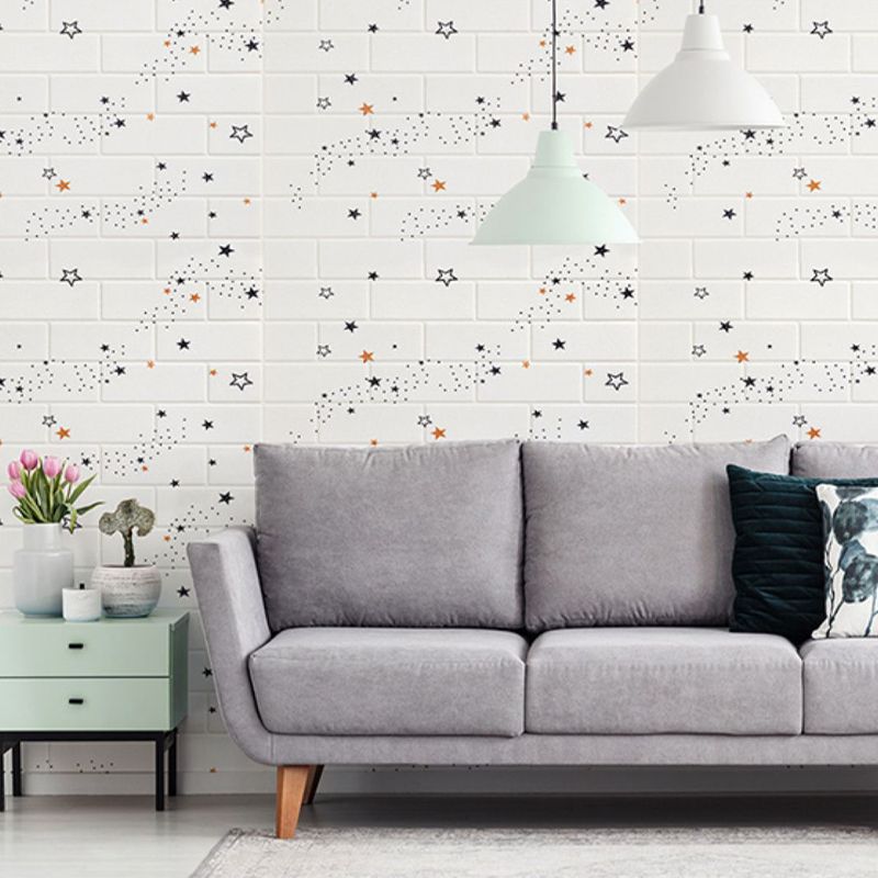 XPE Foam Wall Paneling Star Print Square Waterproof Wall Paneling for Living Room Clearhalo 'Flooring 'Home Improvement' 'home_improvement' 'home_improvement_wall_paneling' 'Wall Paneling' 'wall_paneling' 'Walls & Ceilings' Walls and Ceiling' 1200x1200_8d31b334-3d82-4b2f-950c-70cd02bbc1a9