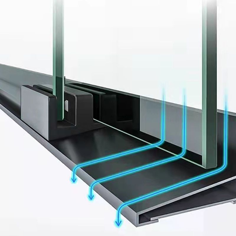 Contemporary Stainless Steel Frame Shower Bath Door Double Sliding Shower Door Clearhalo 'Bathroom Remodel & Bathroom Fixtures' 'Home Improvement' 'home_improvement' 'home_improvement_shower_tub_doors' 'Shower and Tub Doors' 'shower_tub_doors' 'Showers & Bathtubs' 1200x1200_8d3a083a-9895-4c15-95d9-0af1de6f1b80