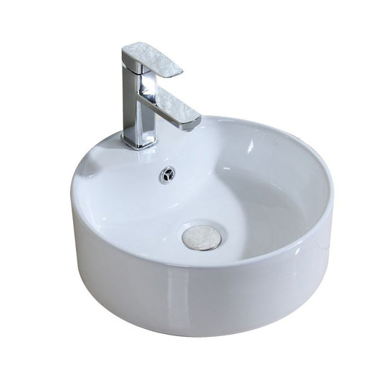 Modern Bathroom Sink Porcelain Round with Overflow and Pop-Up Drain Vessel Lavatory Sink Clearhalo 'Bathroom Remodel & Bathroom Fixtures' 'Bathroom Sinks & Faucet Components' 'Bathroom Sinks' 'bathroom_sink' 'Home Improvement' 'home_improvement' 'home_improvement_bathroom_sink' 1200x1200_8d47b533-93d5-4368-a3a8-3db9290d48b9